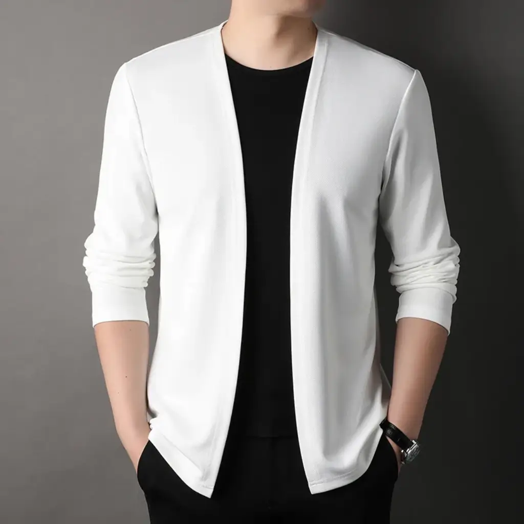 cardigan masculino branco virtus store